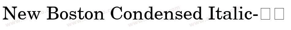 New Boston Condensed Italic字体转换